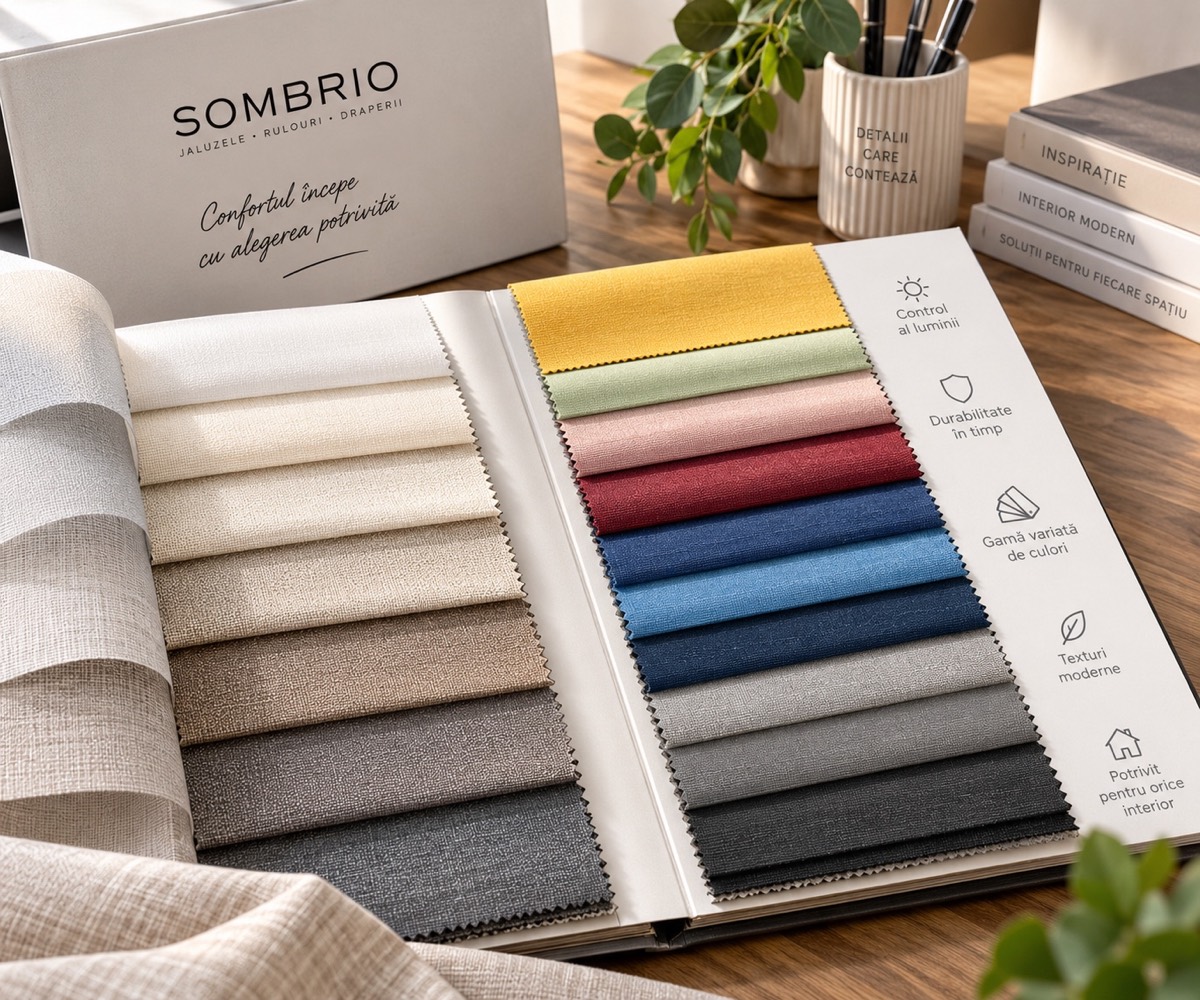 Каталог образцов тканей для рулонных штор SOMBRIO